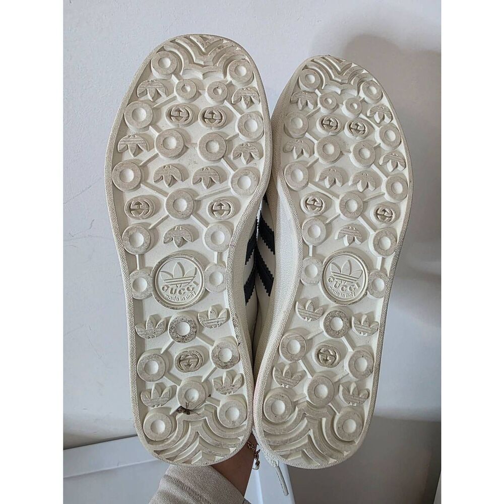 Adidas x GUCCI Gazelle Women's Sneakers-White, Blue, Red, and Tan Size 7 - Picture 10 of 11